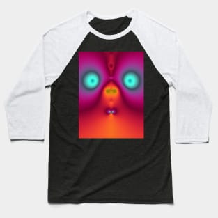 Cute fractal face three Baseball T-Shirt